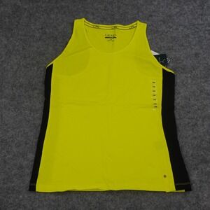 Ralph Lauren Active Tank Top Womens Petite Medium Athleisure Running Yellow D